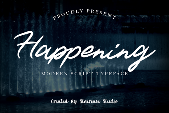 Happening Font: A Modern Script for Editorial Design