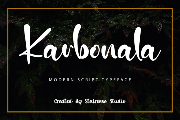 Karbonala: A Modern Script Font for Crafting and Branding